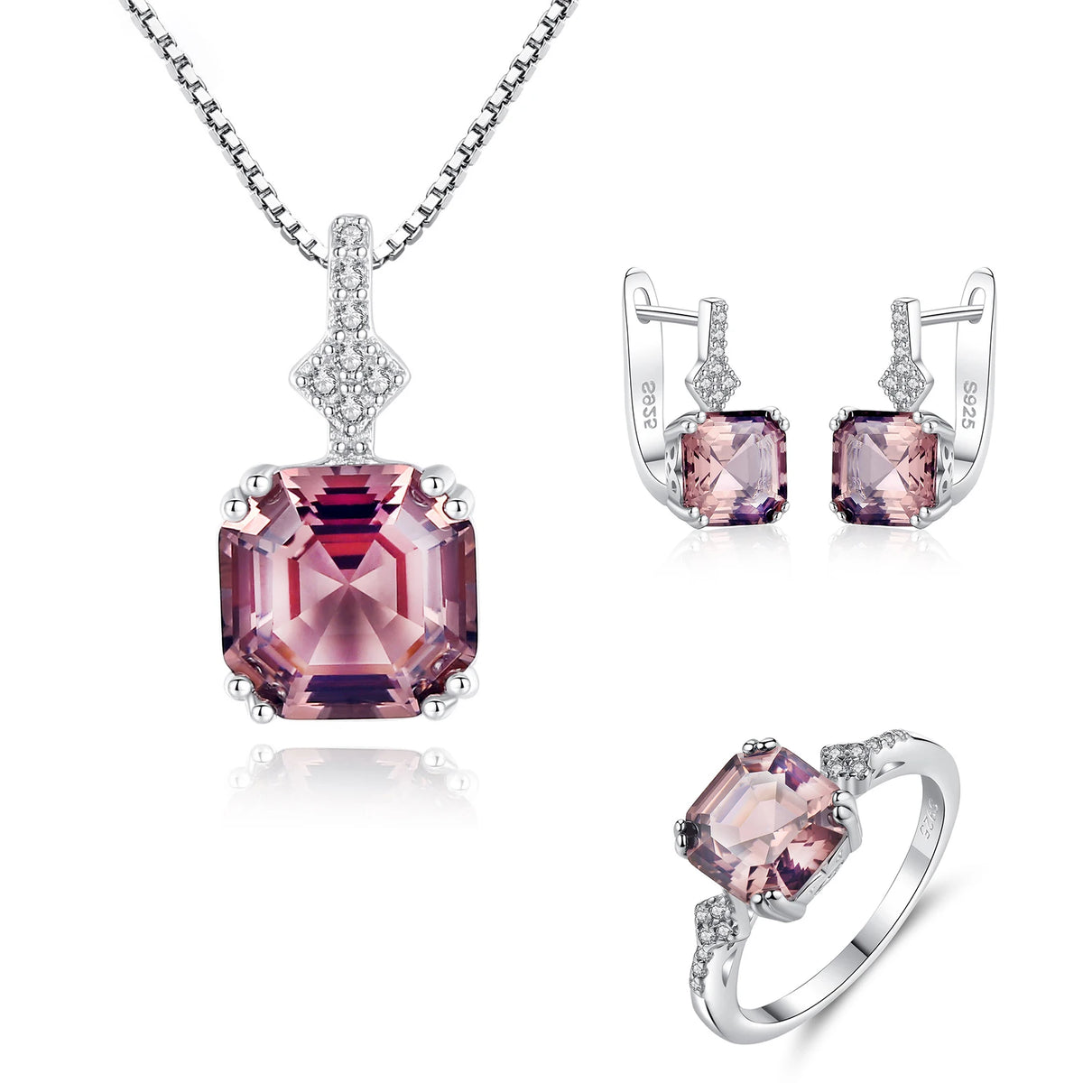 sterling silver jewelry - 925 Silver Ring Necklace Earring SLZ0002SET-TLTZ024-7 product view 18