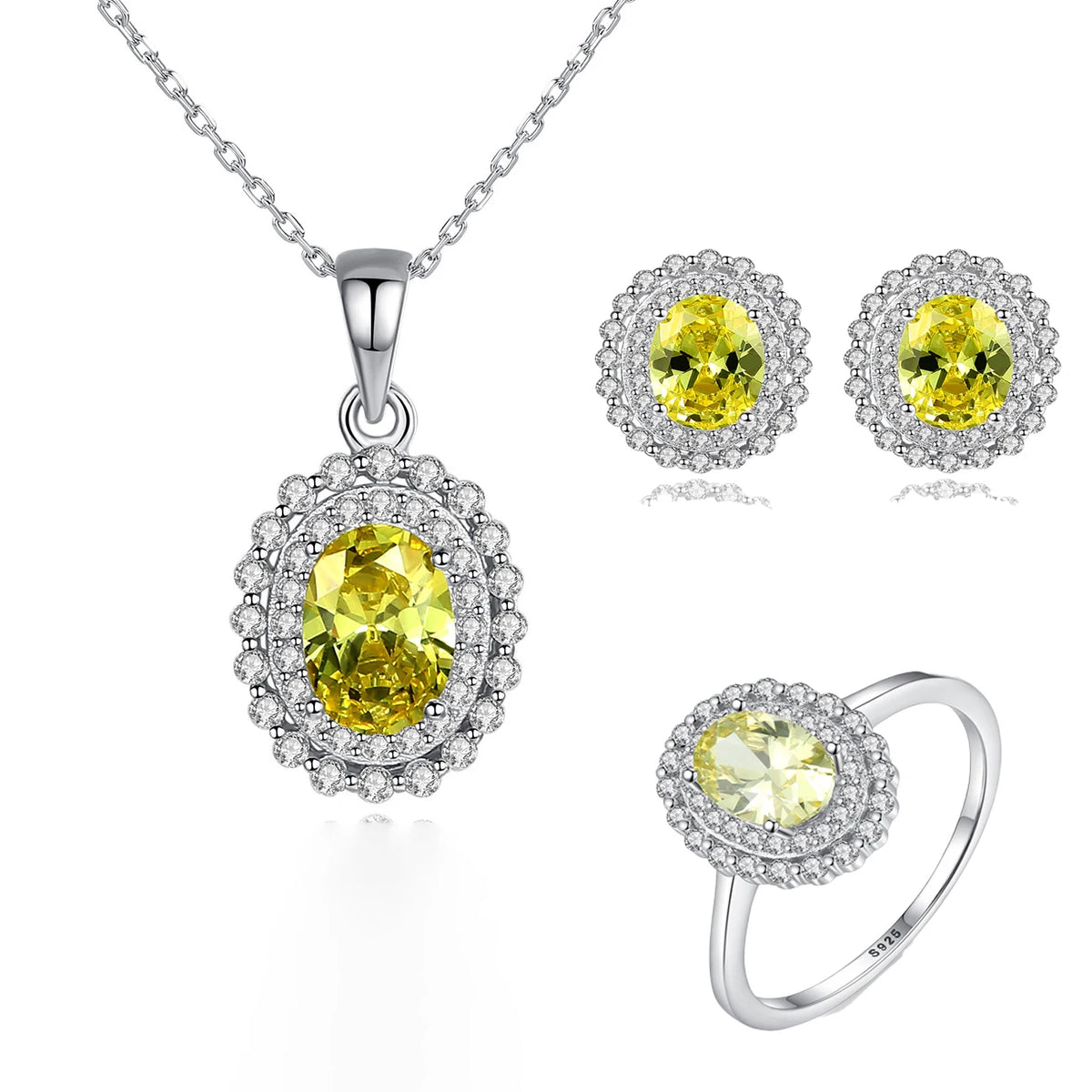 sterling silver jewelry - 925 Silver Ring Necklace Earring SLZ0002SET-TLTZ024-7 product view 19