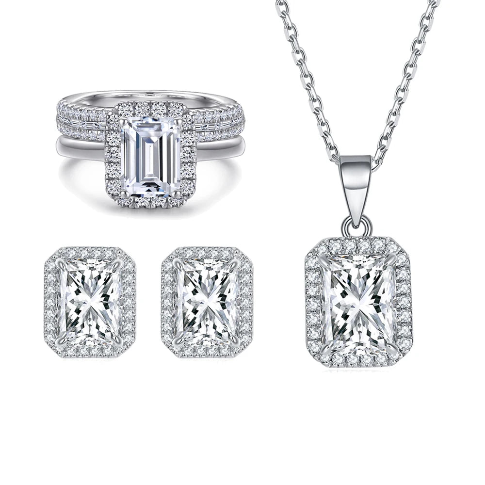 sterling silver jewelry - 925 Silver Ring Necklace Earring SLZ0002SET-TLTZ024-7 product view 21