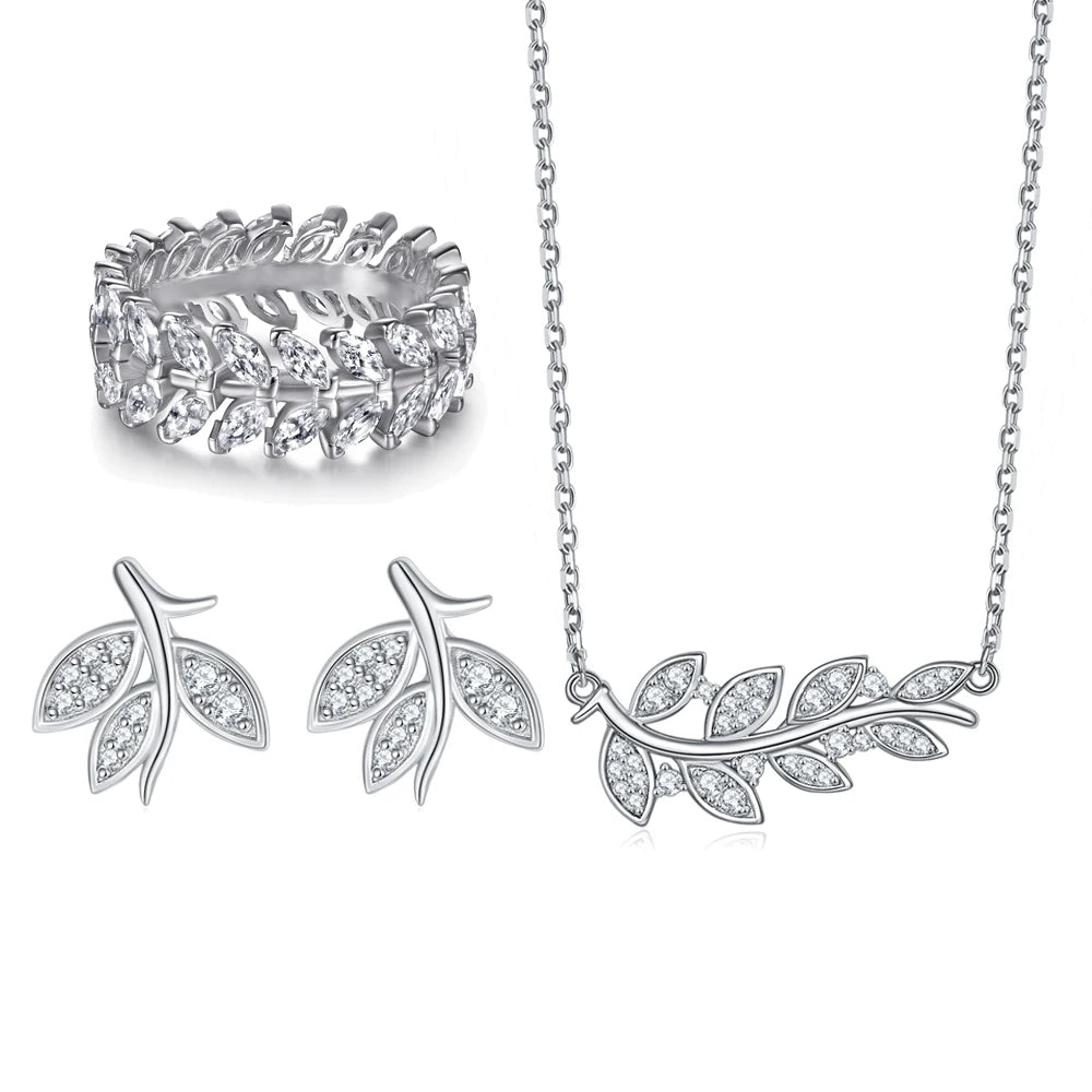 sterling silver jewelry - 925 Silver Ring Necklace Earring SLZ0002SET-TLTZ024-7 product view 22