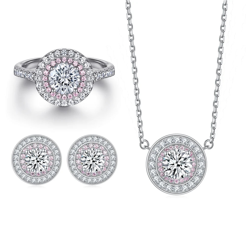 sterling silver jewelry - 925 Silver White Ring Necklace Earring SLZ0005SET-TLTZ032-6 product view 31