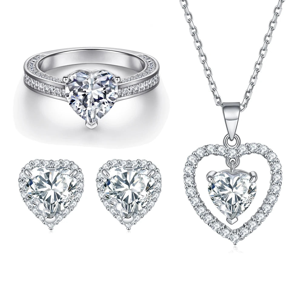 sterling silver jewelry - 925 Silver Ring Necklace Earring SLZ0004SET-SS-JS07-7 product view 19