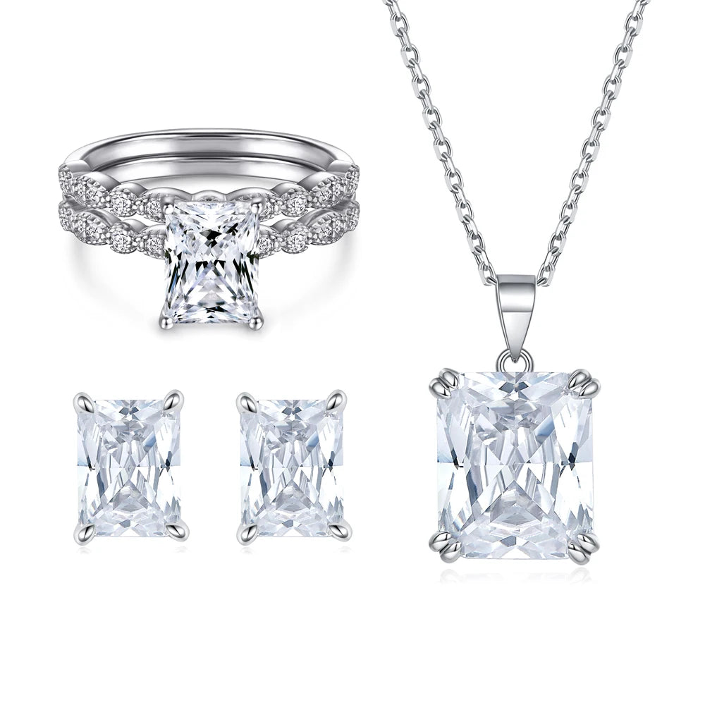 sterling silver jewelry - 925 Silver Ring Necklace Earring SLZ0004SET-SS-JS07-7 product view 23