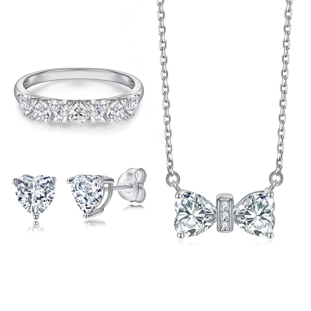 sterling silver jewelry - 925 Silver Ring Necklace Earring SLZ0004SET-SS-JS07-7 product view 25