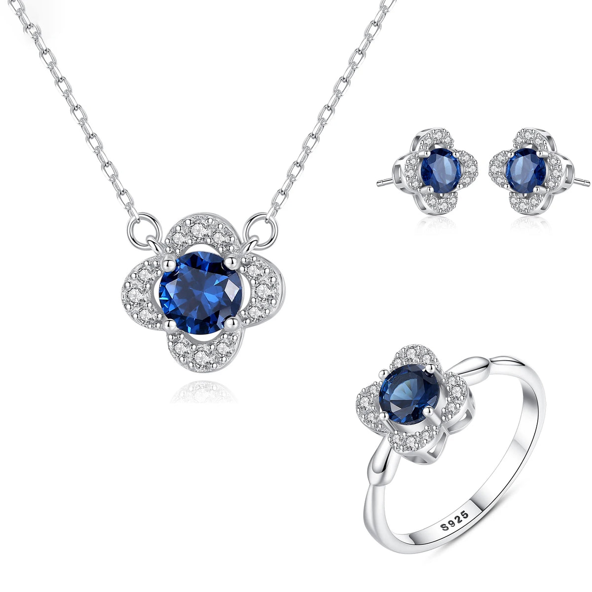 sterling silver jewelry - 925 Silver Ring Necklace Earring SLZ0004SET-SS-JS07-7 product view 09