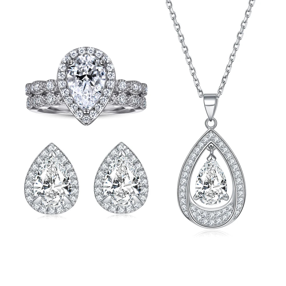sterling silver jewelry - 925 Silver Ring Necklace Earring SLZ0004SET-SS-JS07-7 product view 13
