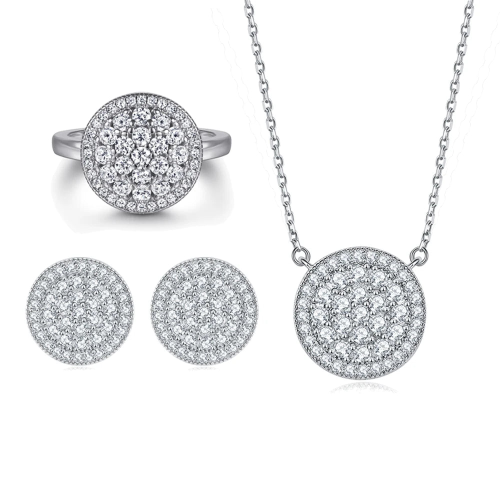 sterling silver jewelry - Ring Necklace Earring SLZ0001SET-TLTZ075-7 product view 08