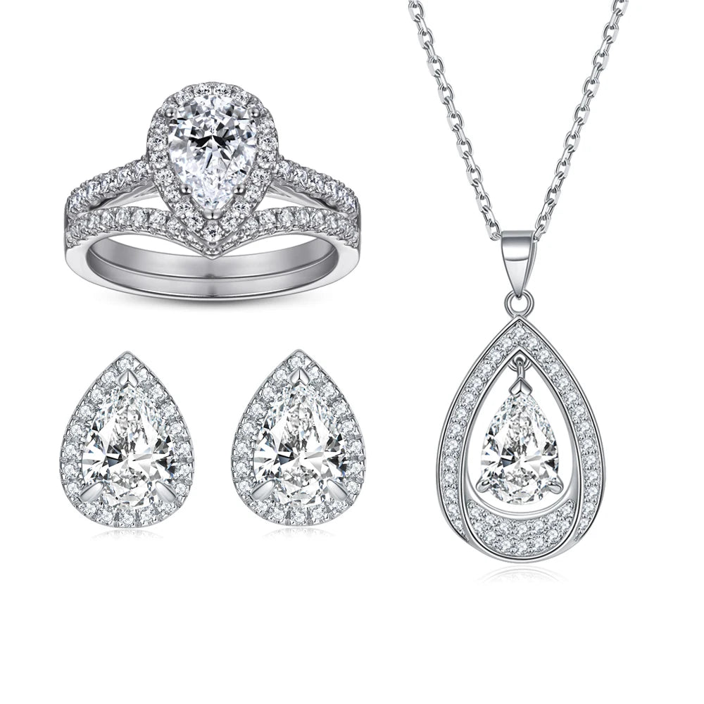 sterling silver jewelry - Ring Necklace Earring SLZ0001SET-TLTZ075-7 product view 15
