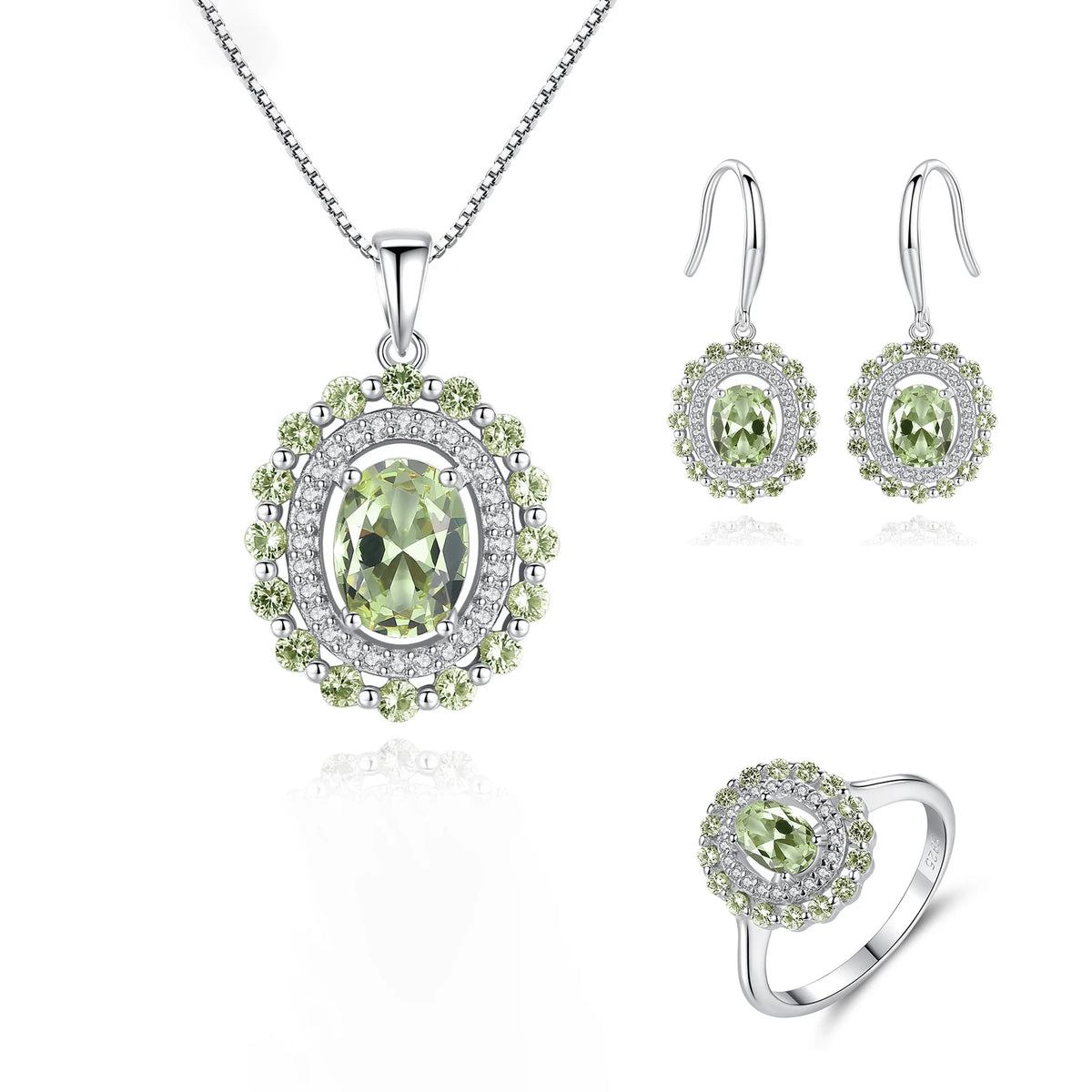 sterling silver jewelry - Ring Necklace Earring SLZ0001SET-TLTZ075-7 product view 19