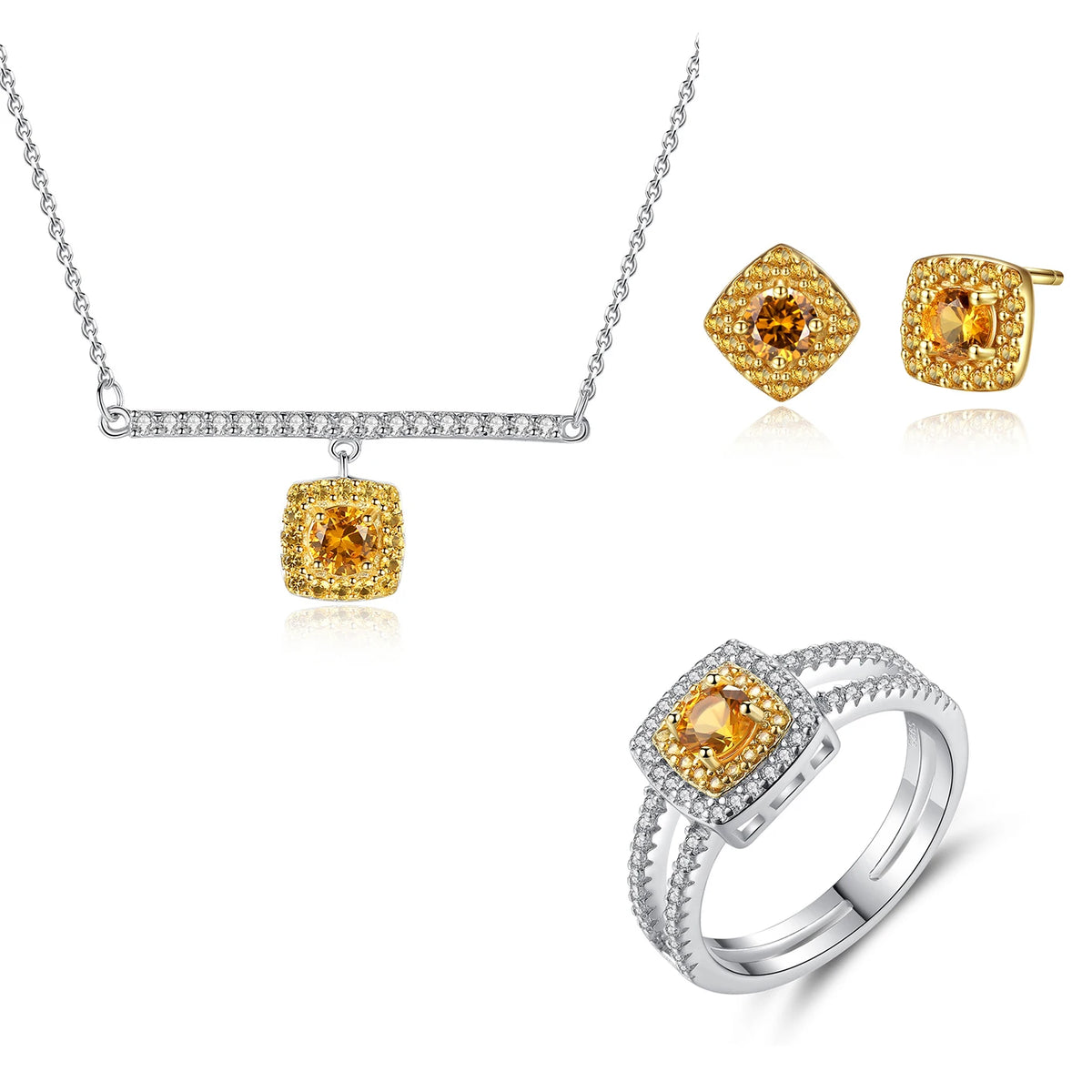 sterling silver jewelry - Ring Necklace Earring SLZ0001SET-TLTZ075-7 product view 27