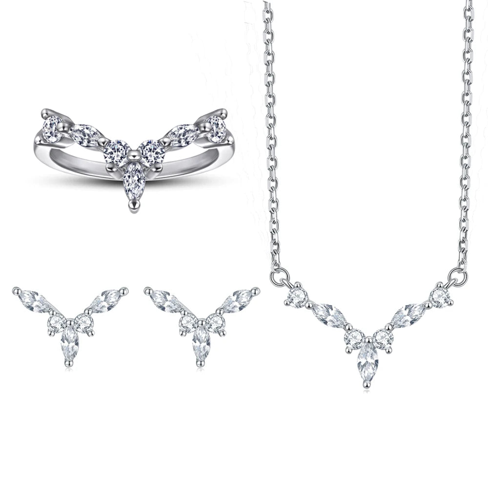 sterling silver jewelry - Ring Necklace Earring SLZ0001SET-TLTZ075-7 product view 28