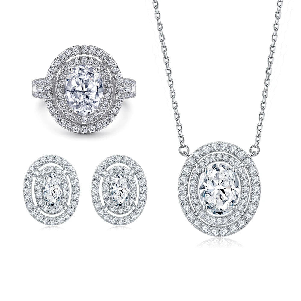 sterling silver jewelry - Ring Necklace Earring SLZ0001SET-TLTZ075-7 product view 29