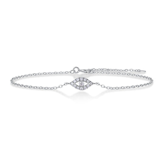 sterling silver jewelry - 925 Silver Bracelet SLM0061B-silver-16.5cm front view