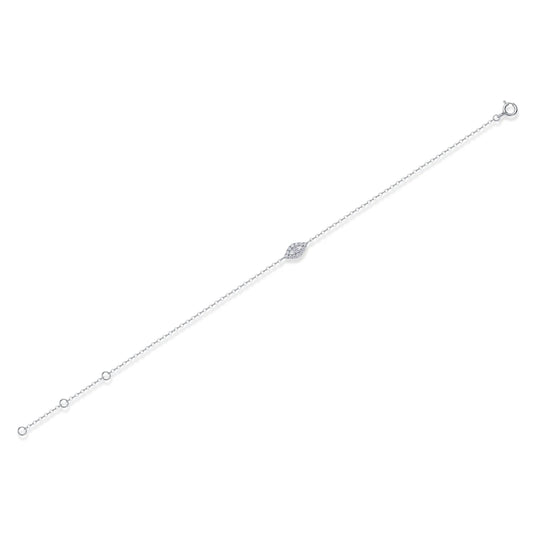 sterling silver jewelry - 925 Silver Bracelet SLM0061B-silver-16.5cm open view