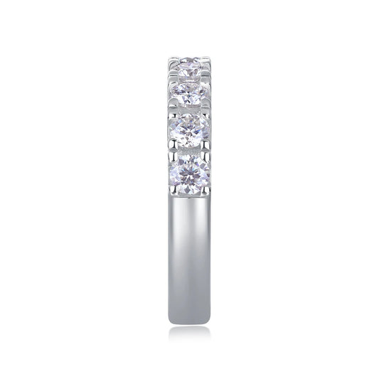 sterling silver jewelry - Silver Ring SLM0186R-White-6 open view