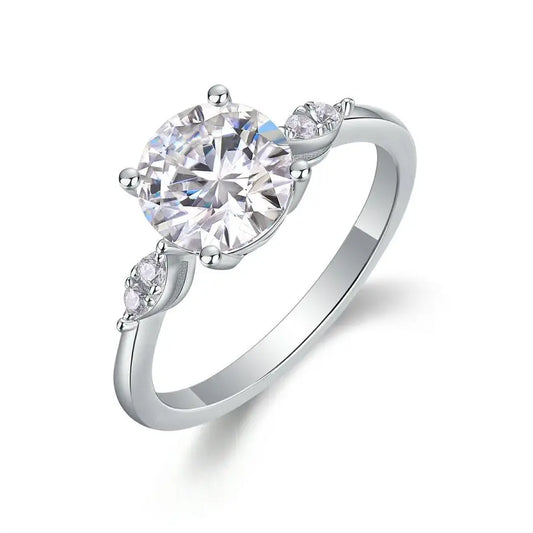 sterling silver jewelry - Ring SLM0108R-White-6 front view