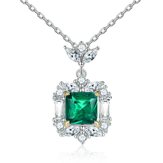 sterling silver jewelry - 925 Gold Silver Pendant Necklaces SLZ0013N-Rhodiun front view