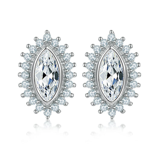 sterling silver jewelry - 925 Silver Earrings SLM0024E-catalogue front view