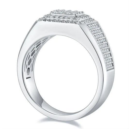 sterling silver jewelry - Silver Ring SLM0071R-silver-6 open view