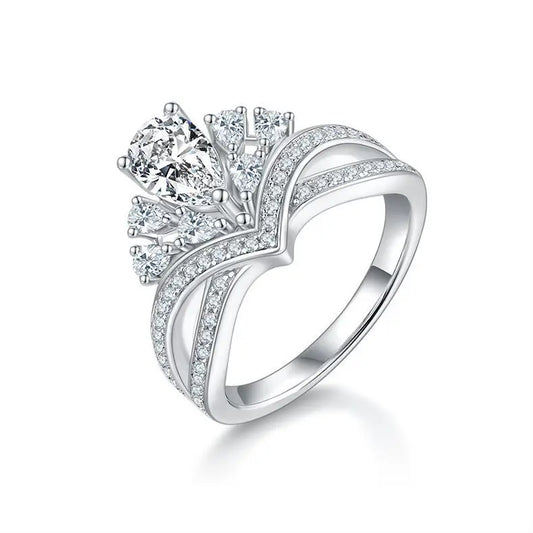 sterling silver jewelry - 925 Silver Ring SLM0057R-silver-6 front view