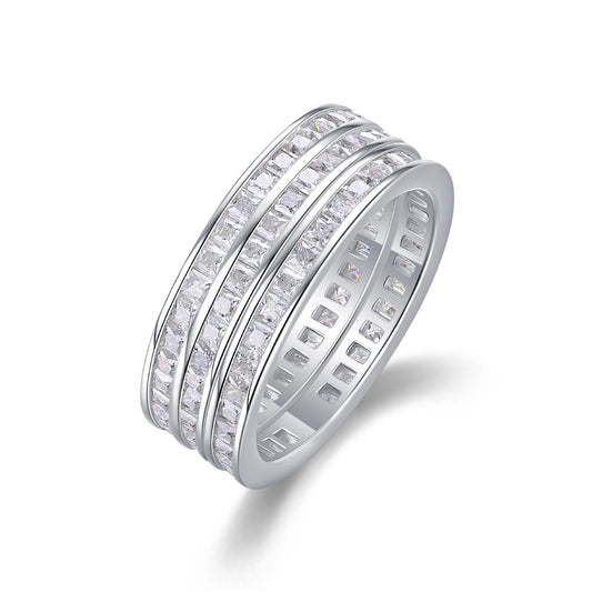 sterling silver jewelry - 925 Silver Rings SLM0140R-silver-6 front view