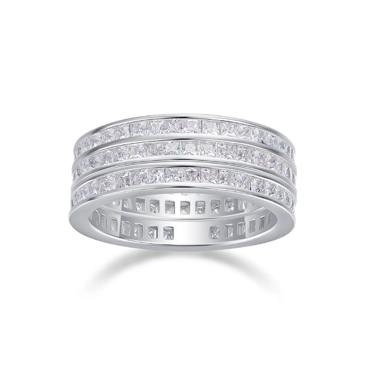 sterling silver jewelry - 925 Silver Rings SLM0140R-silver-6 open view