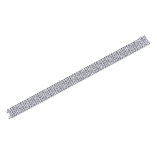 sterling silver jewelry - 925 White Gold Bracelet SLM0032B-White-17cm/6.7in open view