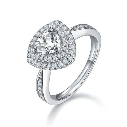 sterling silver jewelry - Silver Ring SLM0048R-White-6 front view