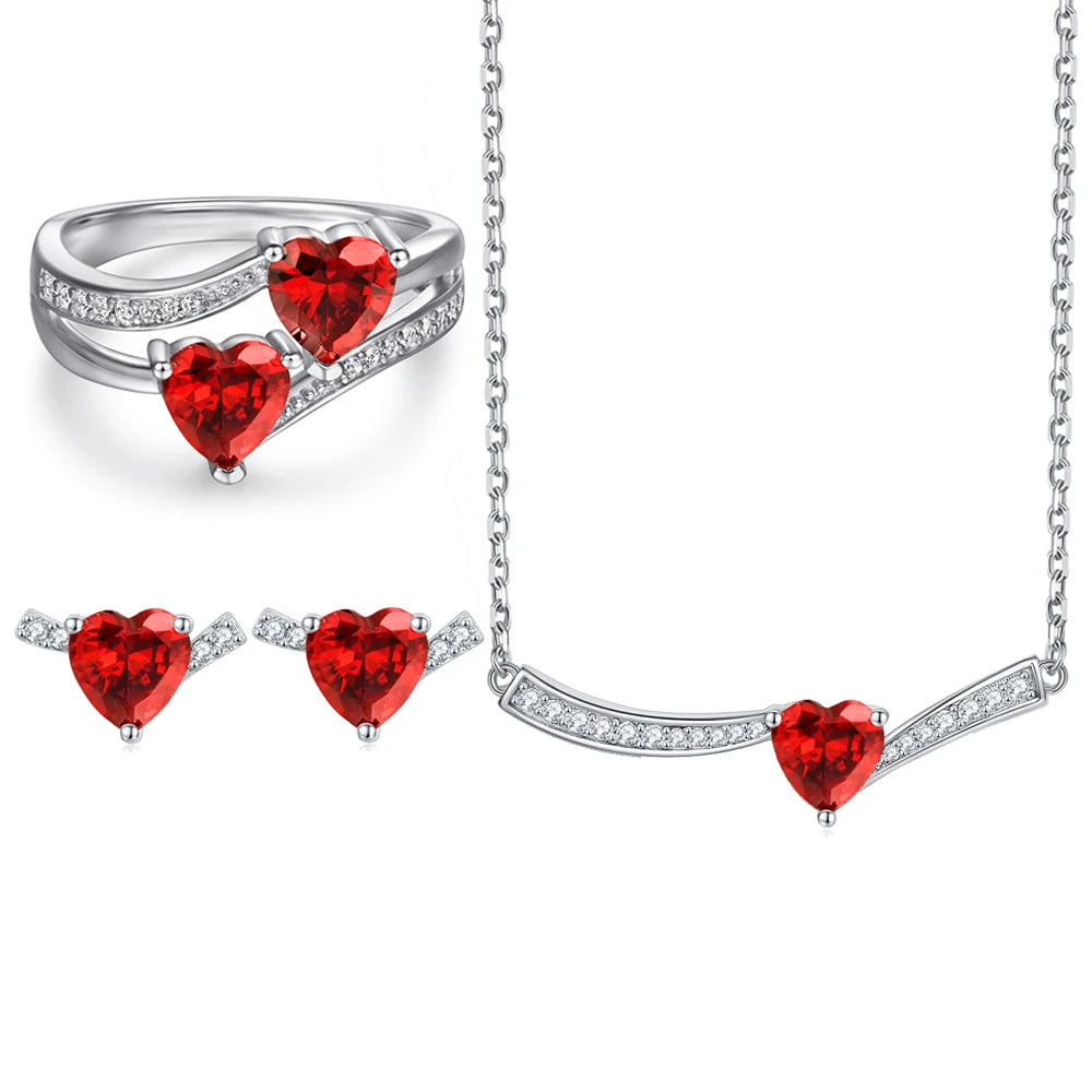 sterling silver jewelry - Silver Gold Ring Necklace Earring SLZ0003SET-TLTZ015-7 product view 22