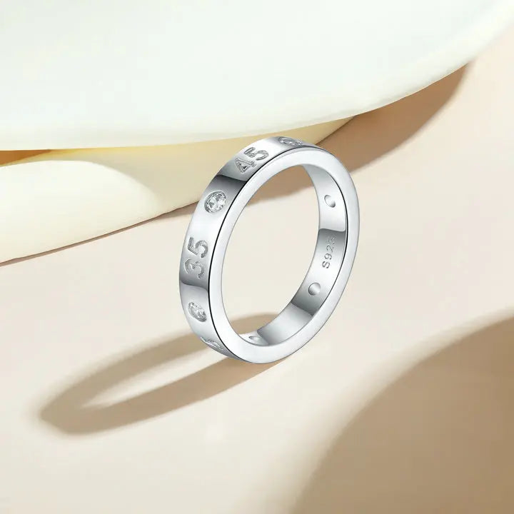 sterling silver jewelry - Silver Gold Rings SLZ0039R-silver ring-10 detail view