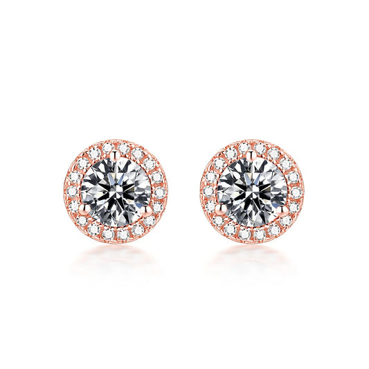 sterling silver jewelry - White Gold Earring Earrings SLM0009E-catalogue open view