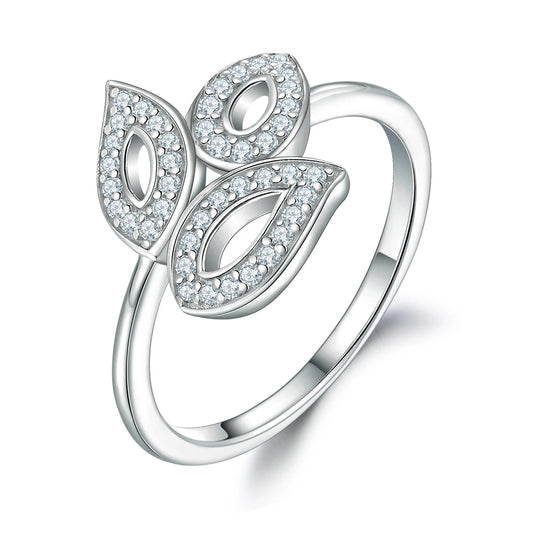 sterling silver jewelry - 925 Silver White Ring Rings SLZ0002R-catalogue-6 front view