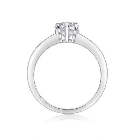 sterling silver jewelry - 925 Silver White Ring SLM0130R-silver-6 open view