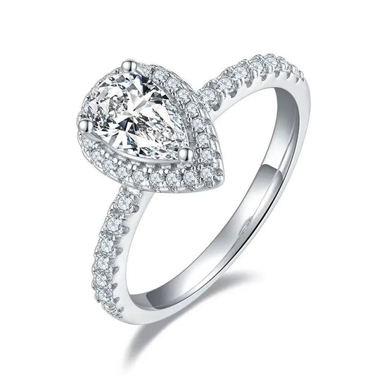 sterling silver jewelry - Ring SLM0051R-White-6 front view