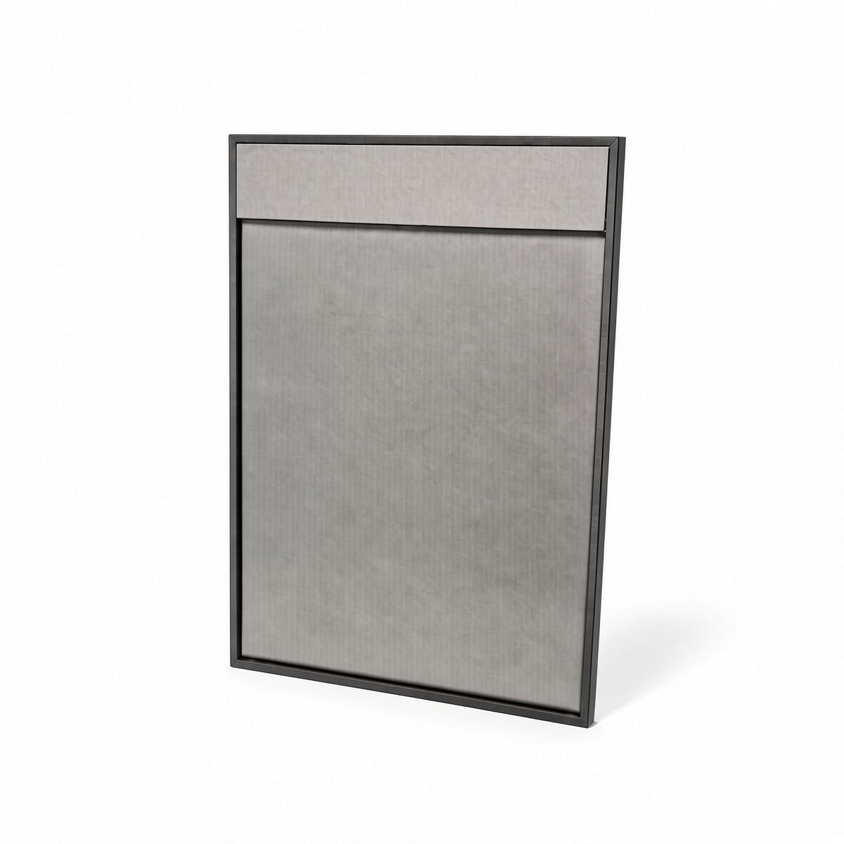 Silver gray 14-position necklace display tray upright empty view
