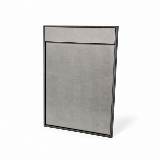 Silver gray 14-position necklace display tray upright empty view