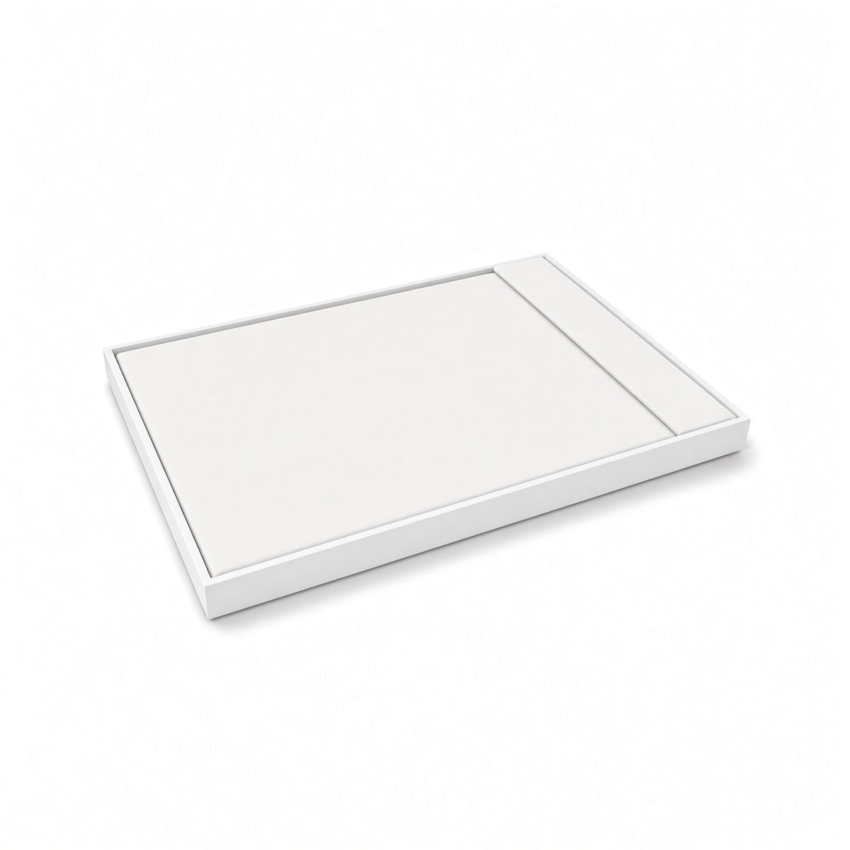 White necklace display tray flat angled empty