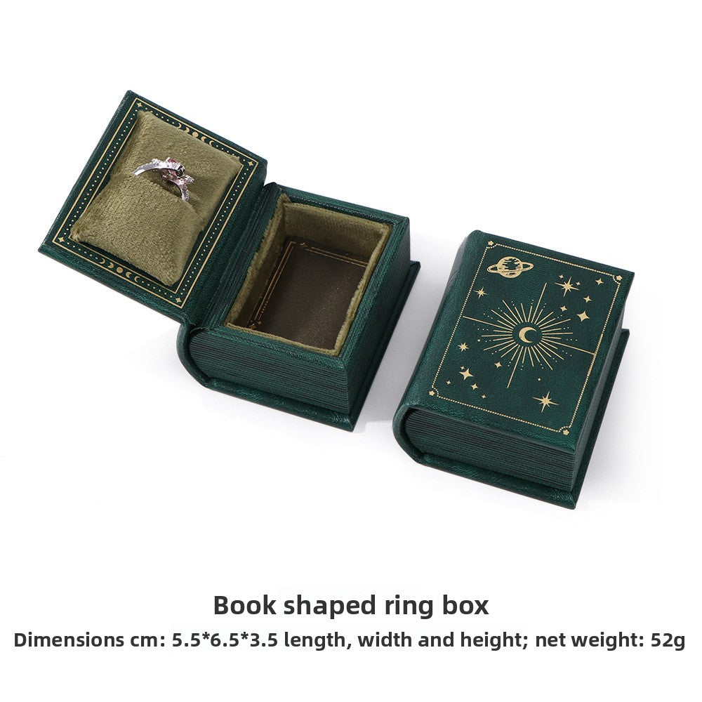 European Antique Jewelry Book Shape Boxes
