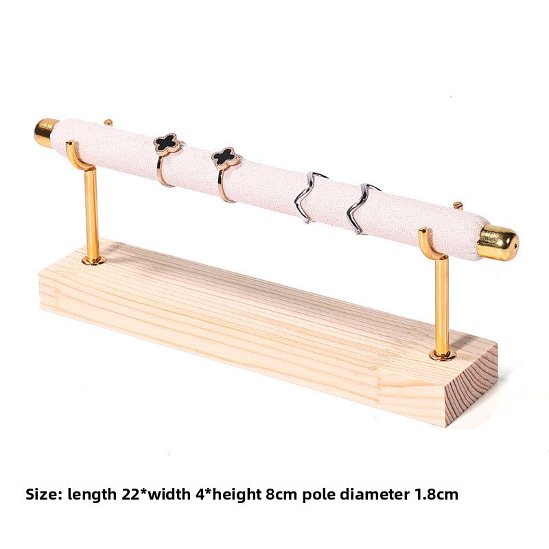 Solid wood ring display stand