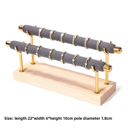 Solid wood ring display stand