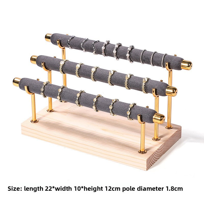Solid wood ring display stand