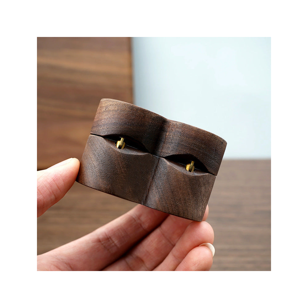 Wooden Velvet Ring Box - product view 4
