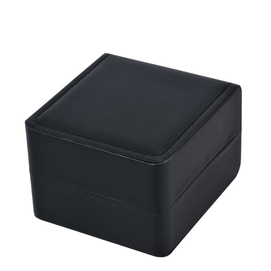 watch box - Black PU Leather Watch Boxes Holder Watches WB01-BK W open view
