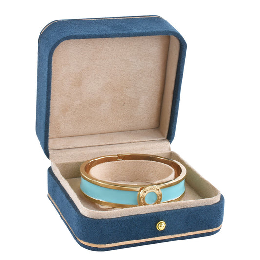 watch box - Blue Suede Watch Box V15BA-B BK front view