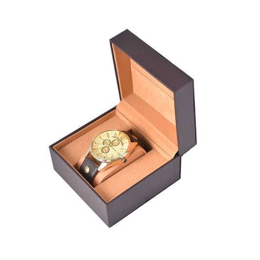 watch box - Brown Watch Box WB002-BR front view